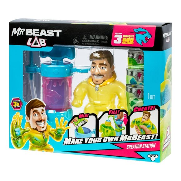 Mr. Beast Lab, Make your Mr.Beast, Fill & Create Your Own Stretchy Action Figure - Picture 4 of 8